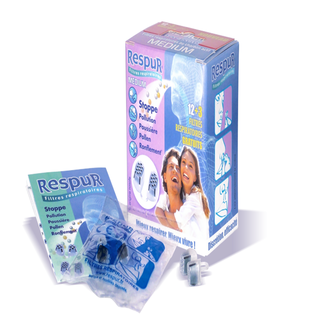 RESPUR® : Filtres de Protection Respiratoire pour le Nez - Antipollution et Anti-allergie